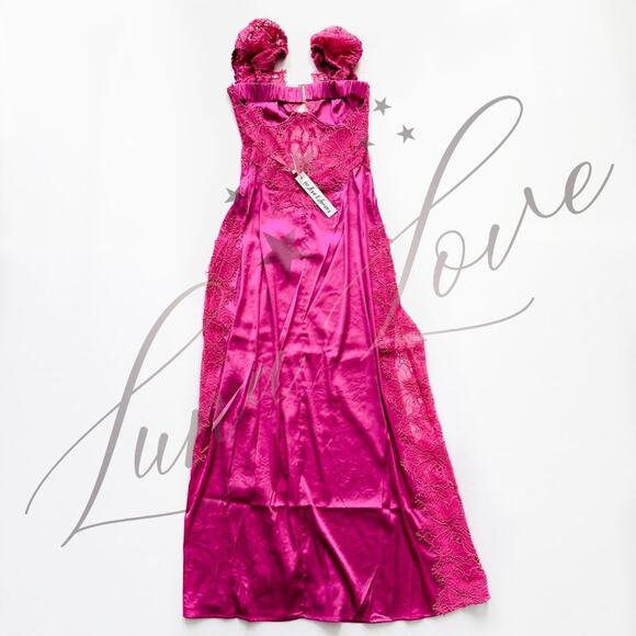 FOR LOVE & LEMONS Casey Maxi Dress in Pink NWT - Picture 7 of 11